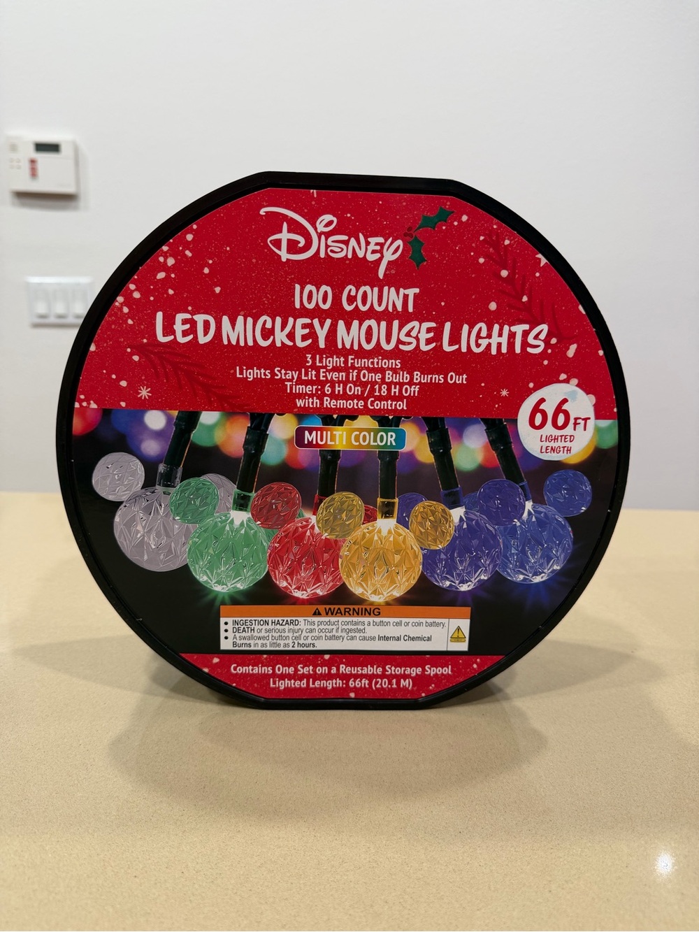 Disney Multi-Color LED Mickey Mouse Lights - 100 Count
